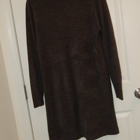 Susan Lawrence 100% Acrylic Grey Turtleneck Sweater Dress Size Large - Picture 5 of 10